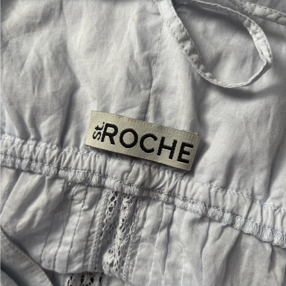 Light Blue Women's Ruffle Tank Top - Picture 2 of 6